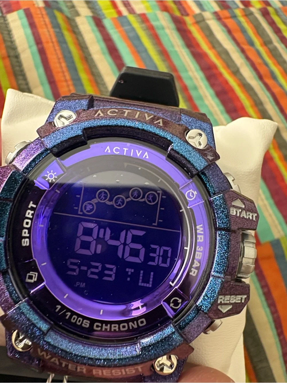 Sale Brand New Activa X Invicta Digital Unisex Watch - 50mm, Iridescent, Purple
